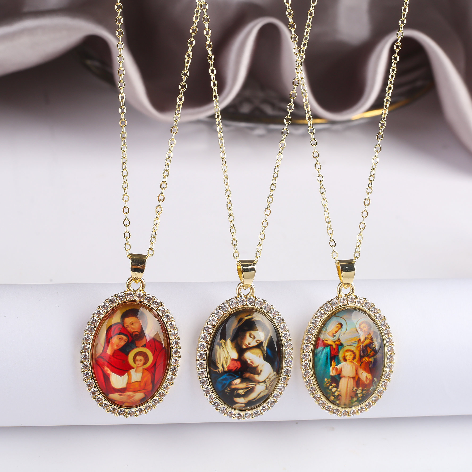 Hot Sale Virgin Mary and Child - Men'S Accessories Jewelry Sale avaliação e preço