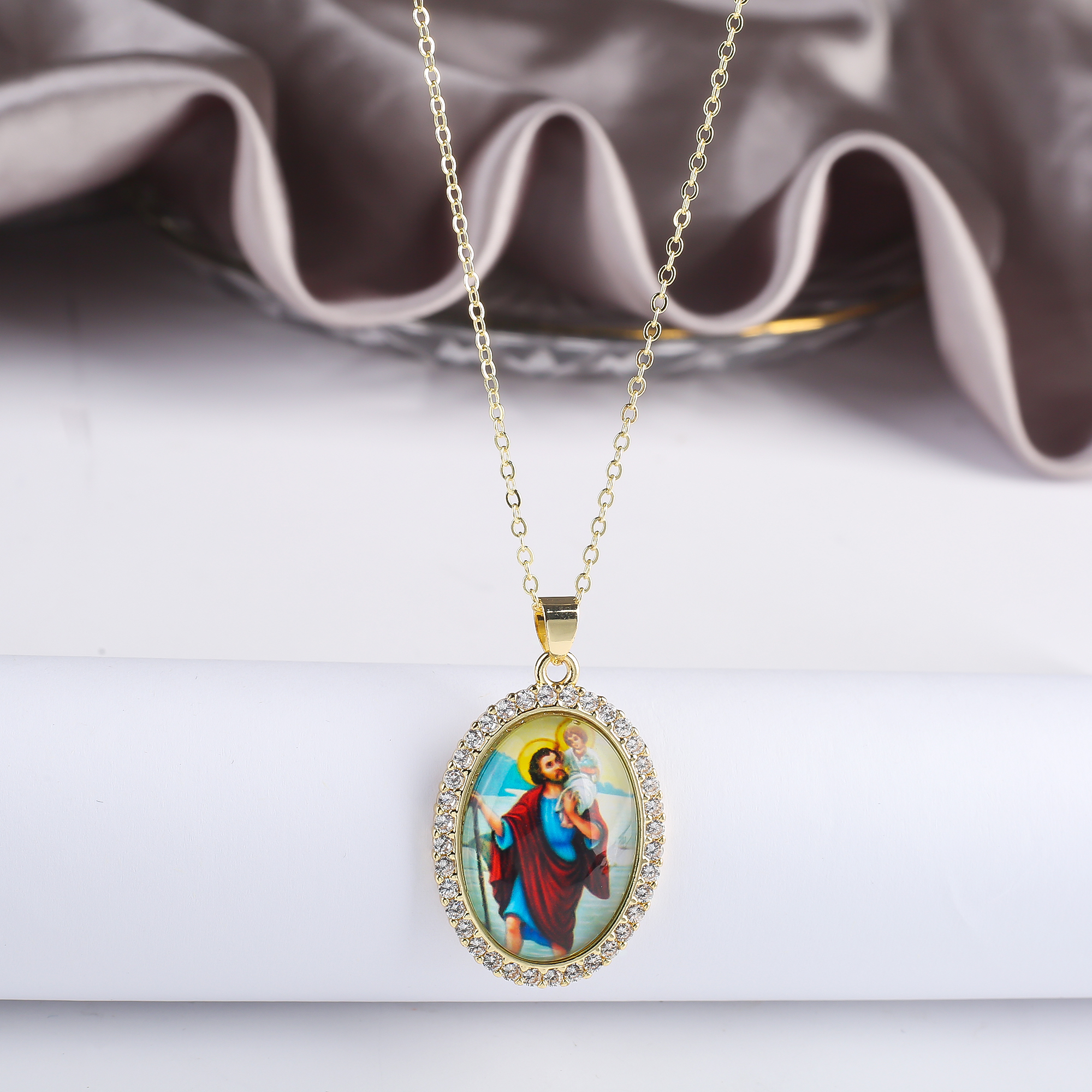 Hot Sale Virgin Mary and Child - Men'S Accessories Jewelry Sale avaliação e preço