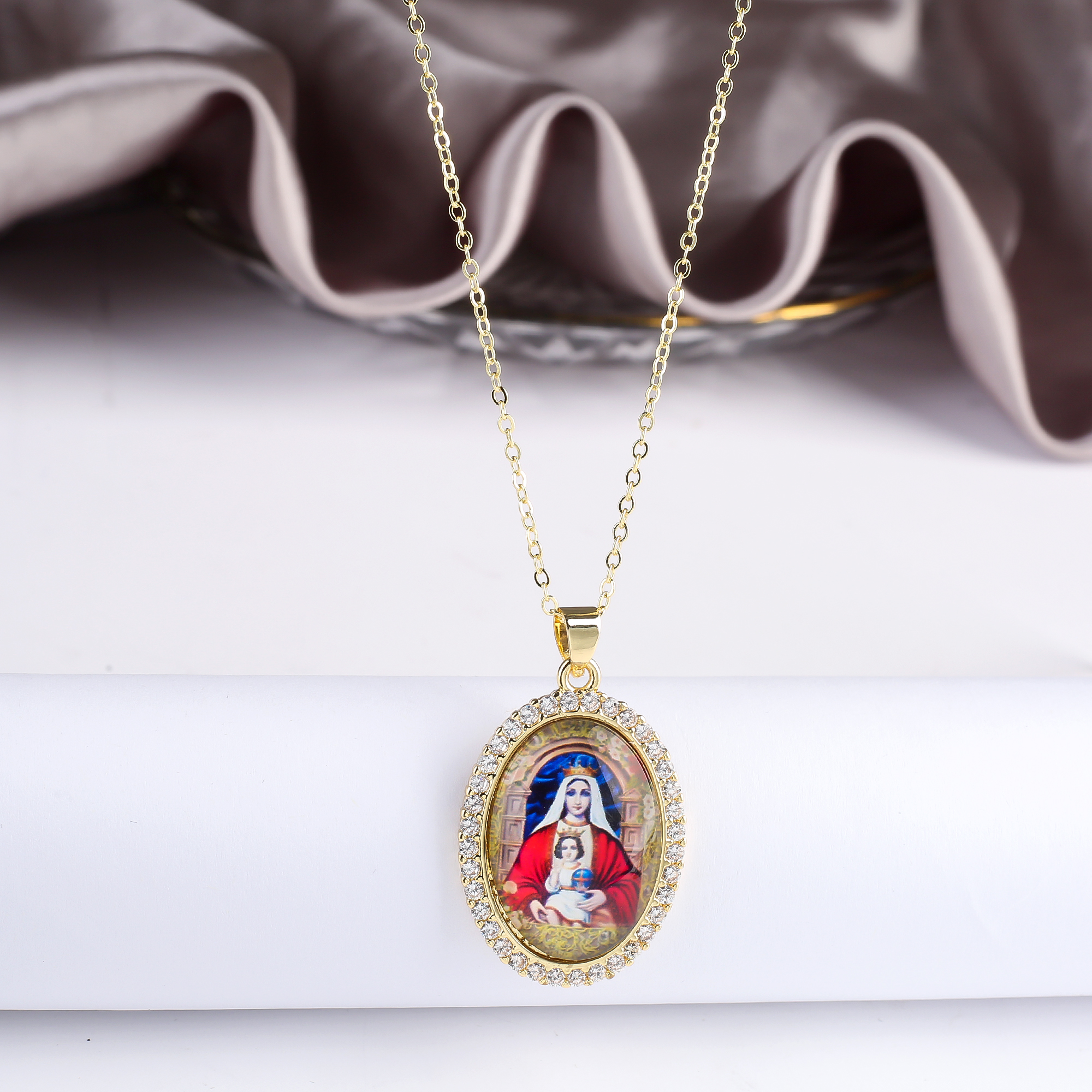 Hot Sale Virgin Mary and Child - Men'S Accessories Jewelry Sale avaliação e preço