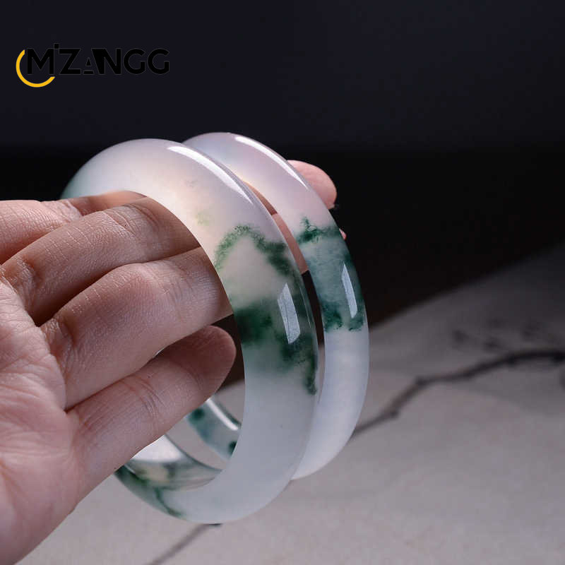 Natural Green Jadeite Bangle J - Men Accessories Hand avaliação e preço