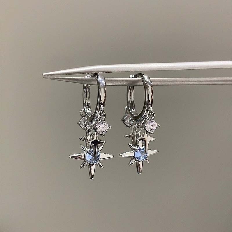 New Y2K Blue Zircon Star Tasse - Men'S Accessories Jewelry Sale avaliação e preço