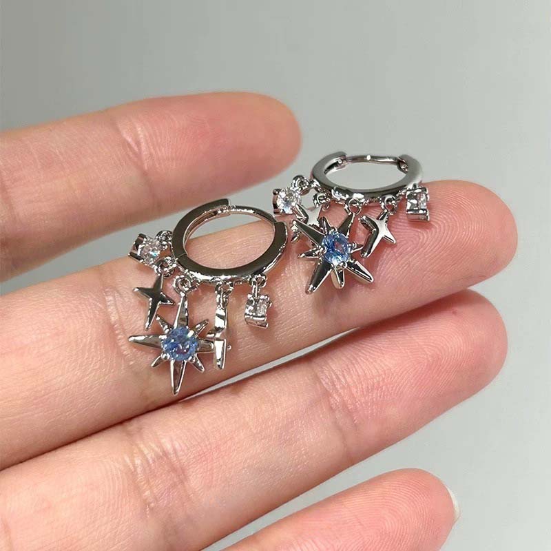 New Y2K Blue Zircon Star Tasse - Men'S Accessories Jewelry Sale avaliação e preço