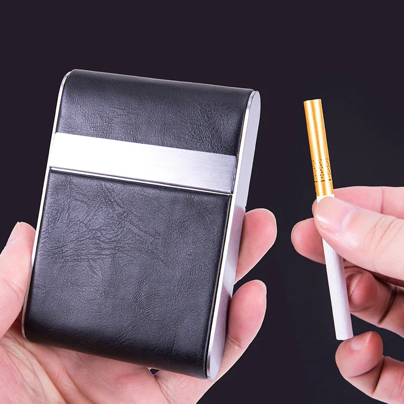 Leather Metal Cigarette Case,  - Men Accessories Usa avaliação e preço