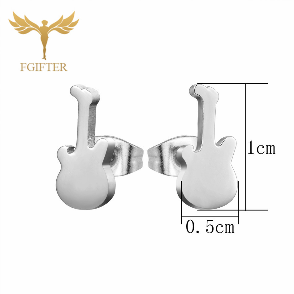 12 Pairs Music Guitar Earrings - Men Accessories In Store avaliação e preço