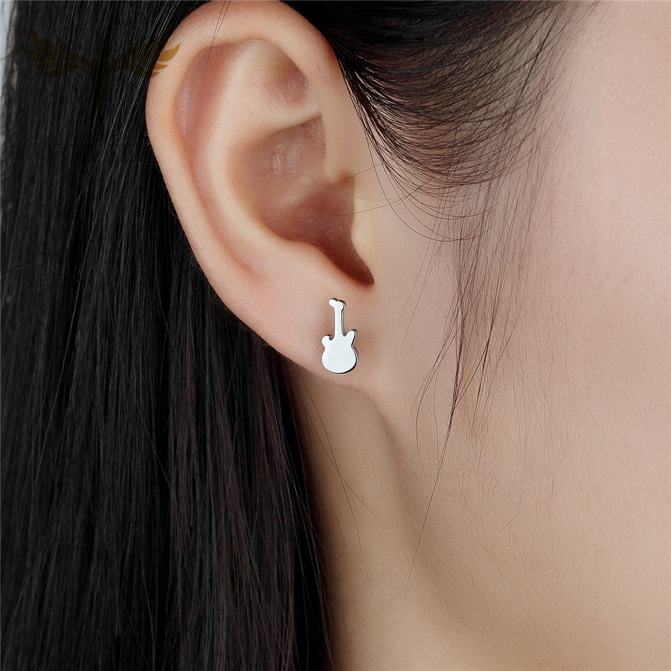12 Pairs Music Guitar Earrings - Men Accessories In Store avaliação e preço