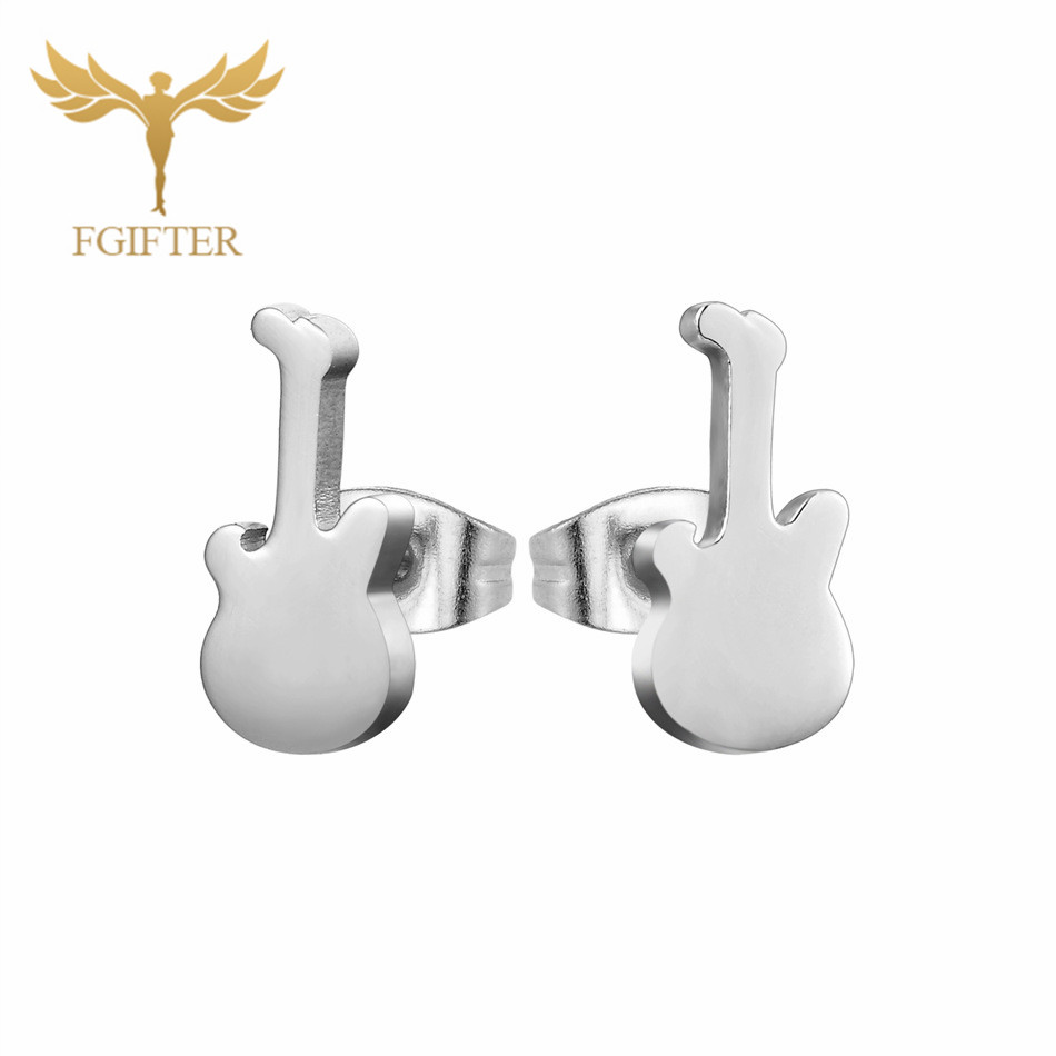 12 Pairs Music Guitar Earrings - Men Accessories In Store avaliação e preço