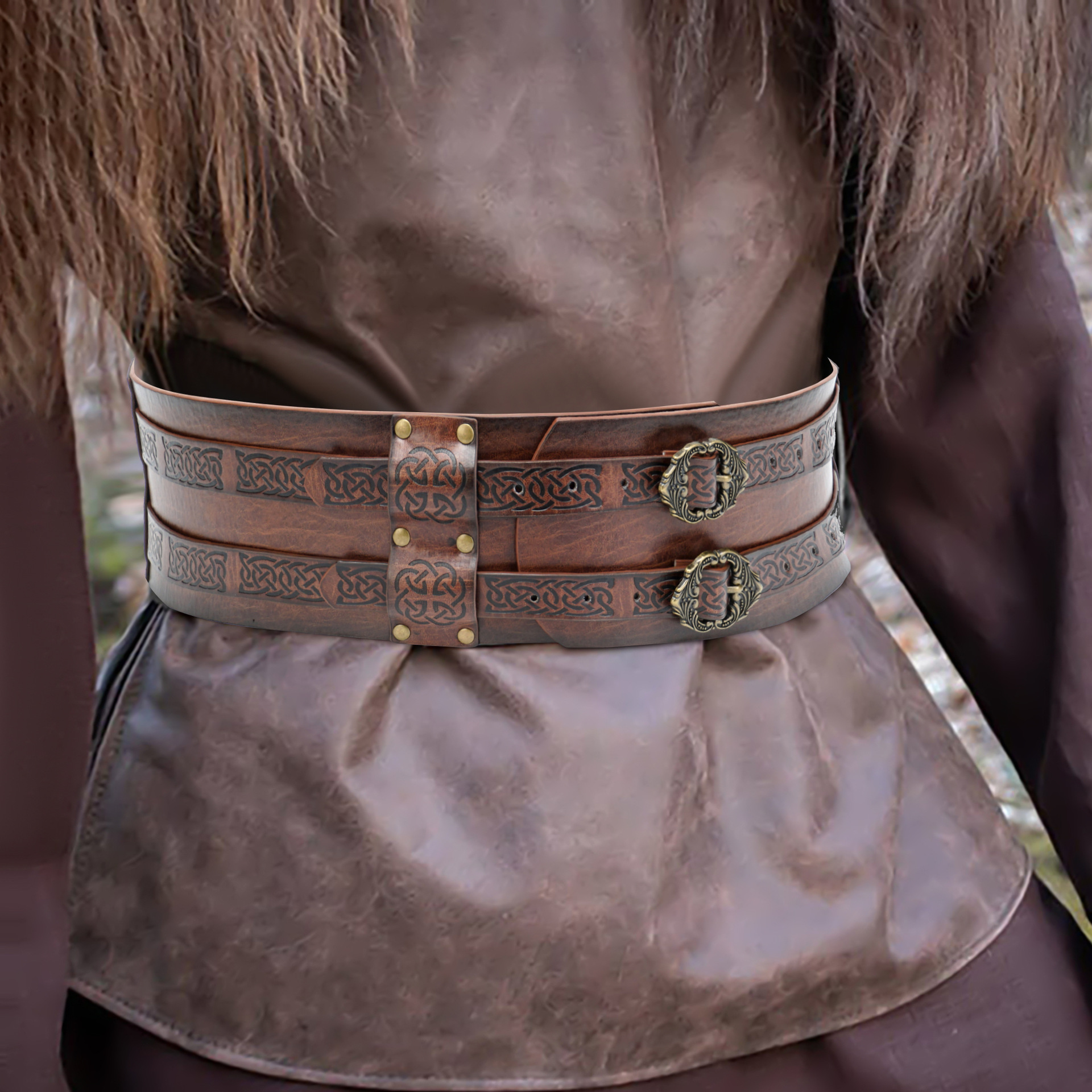 Men Women Runic Leather Belt D - Men'S Viking Accessories avaliação e preço