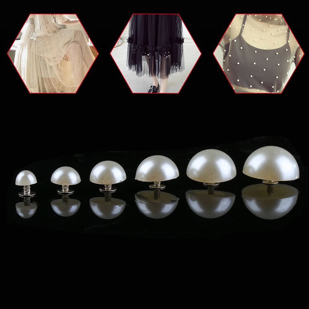 30/50pcs Half Round Pearl Rive - Men'S Accessories Rack avaliação e preço