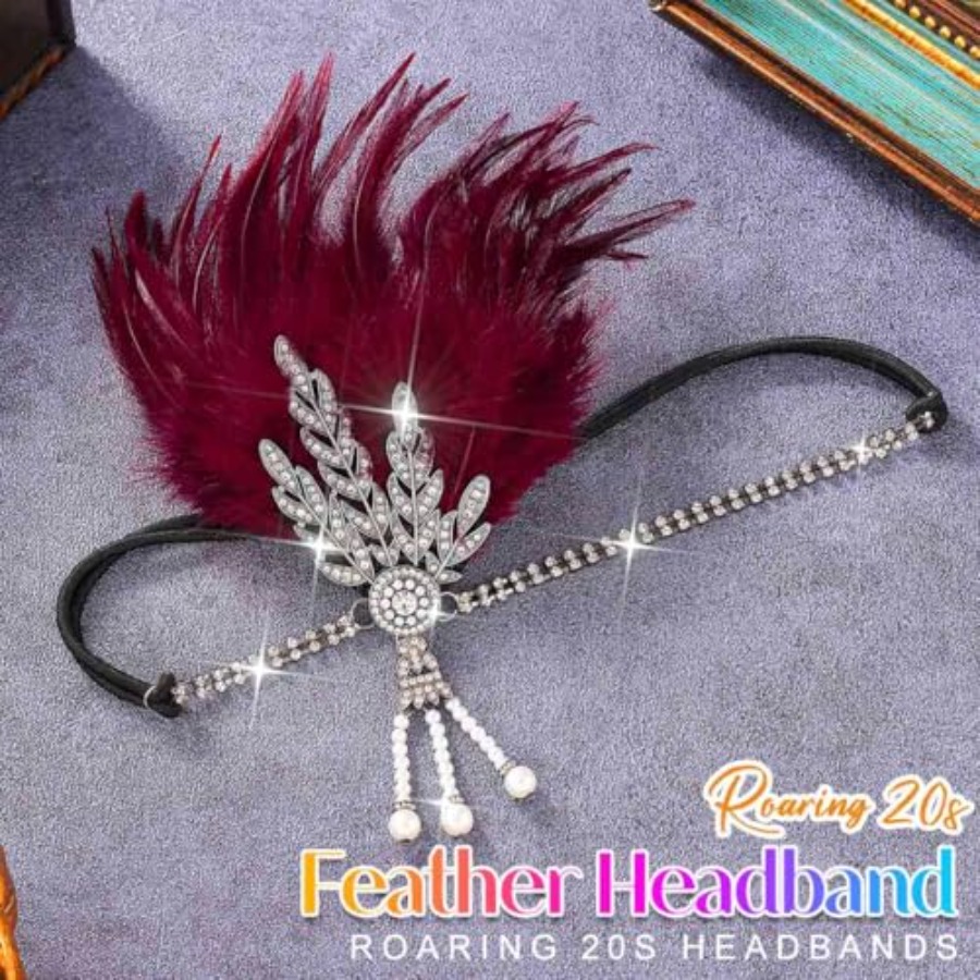 1920s Flapper Feather Headband - Men'S Accessories In The 1920S avaliação e preço