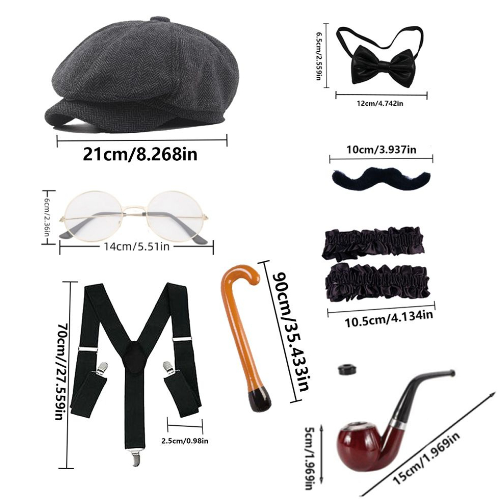 PESENAR Old Man Costume Access - Men'S Accessories In The 1920S avaliação e preço